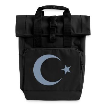 Turkey Türkiye Moon Star - Roll Top Backpack with Two Handles - black - Front