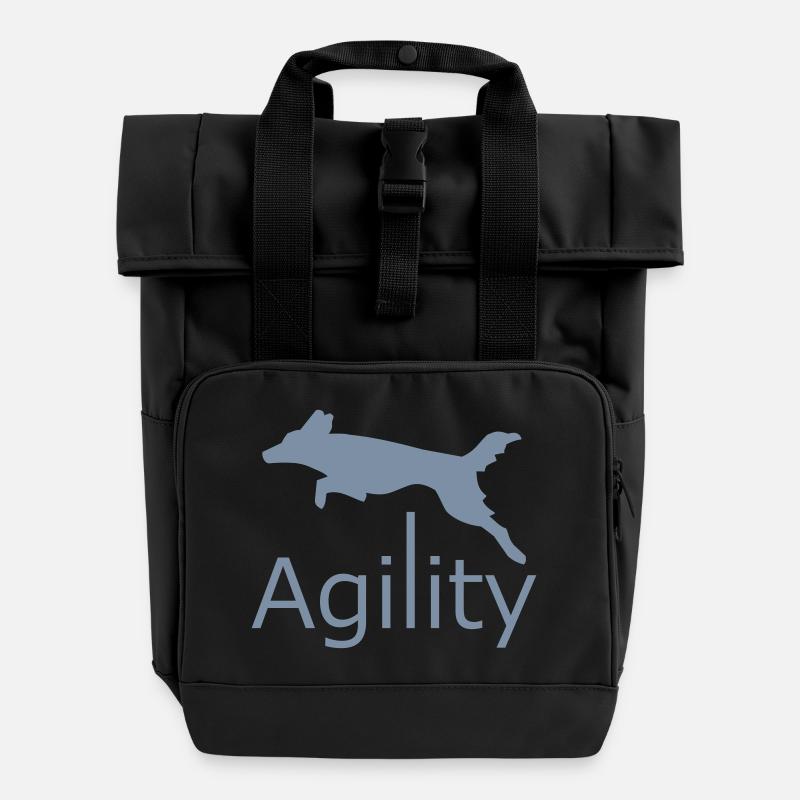 Agility - Rolltop Rucksack mit zwei Griffen - Schwarz