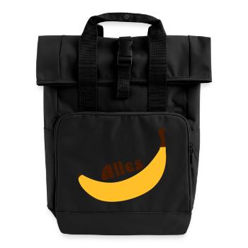 alles banane - Rolltop Rucksack mit zwei Griffen - Schwarz - Vorne