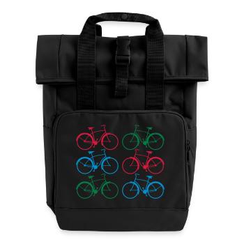 bikes - Rolltop Rucksack mit zwei Griffen - Schwarz - Vorne