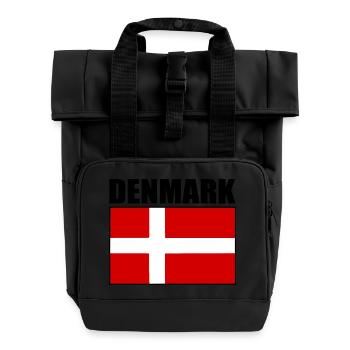 Dänemark - Rolltop Rucksack mit zwei Griffen - Schwarz - Vorne