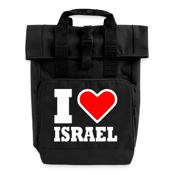 Israel - Sac à dos Roll Top à deux anses - noir - Devant
