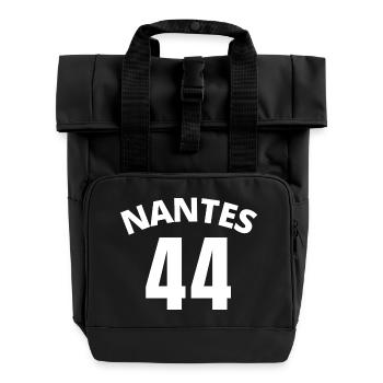 Nantes, Nantais, Nantaise, 44 - Sac à dos Roll Top à deux anses - noir - Devant