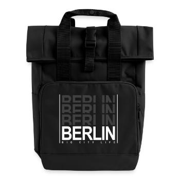 Berlin - Rolltop Rucksack mit zwei Griffen - Schwarz - Vorne