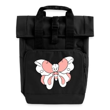 Papillon coloré > Graphique vectoriel - Sac à dos Roll Top à deux anses - noir - Devant