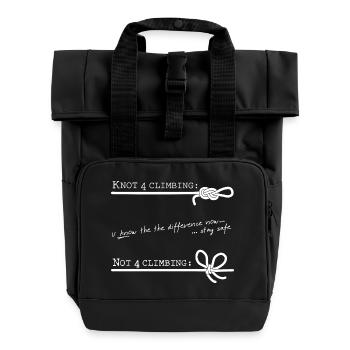 K-not 4 climbing - purewhite - DIGITAL - Rolltop Rucksack mit zwei Griffen - Schwarz - Vorne