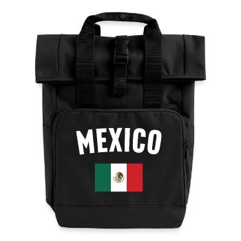 Drapeau du Mexique - Sac à dos Roll Top à deux anses - noir - Devant