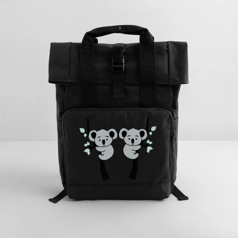 koalabär comic baum 2 Rolltop Rucksack mit zwei Griffen