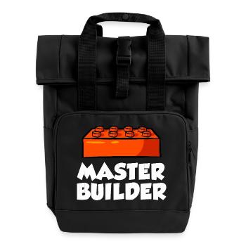 Brick Builder Brick Building Master Builder - Roll Top Backpack with Two Handles - black - Front
