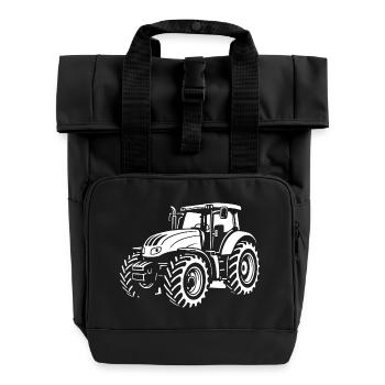 Moderne Power auf dem Feld - Rolltop Rucksack mit zwei Griffen - Schwarz - Vorne