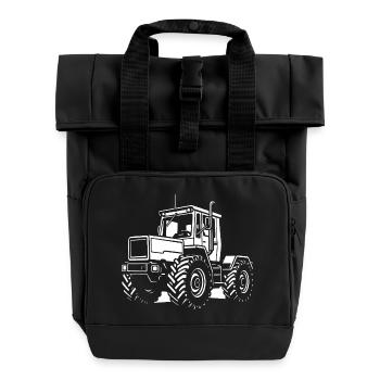 Kraft am Hang - Rolltop Rucksack mit zwei Griffen - Schwarz - Vorne