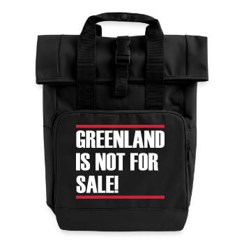 Greenland Is Not For Sale - Rolltop Rucksack mit zwei Griffen - Schwarz - Vorne