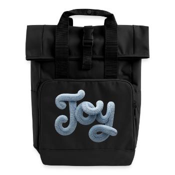 Joy Modern Patchwork Look - Sac à dos Roll Top à deux anses - noir - Devant