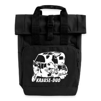 Simson Krause Duo - Rolltop Rucksack mit zwei Griffen - Schwarz - Vorne