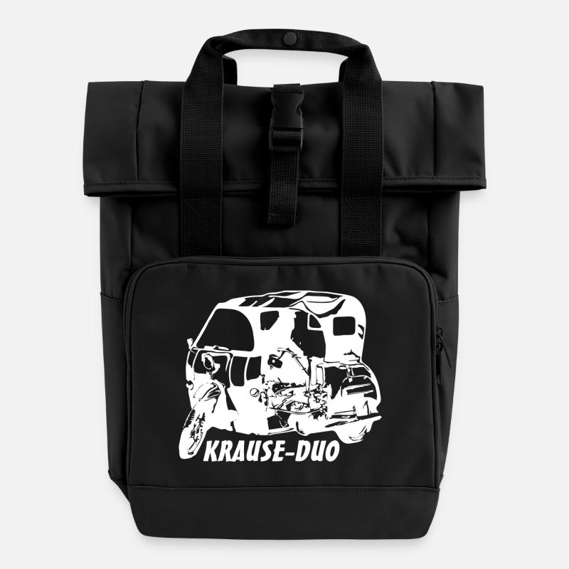 Simson Krause Duo - Rolltop Rucksack mit zwei Griffen - Schwarz