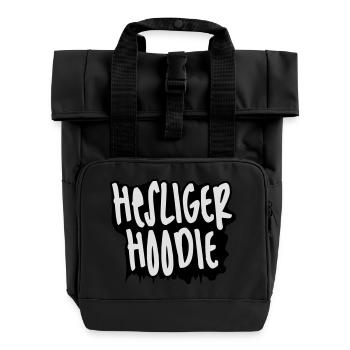 HESLIGER HOODIE - Rolltop Rucksack mit zwei Griffen - Schwarz - Vorne