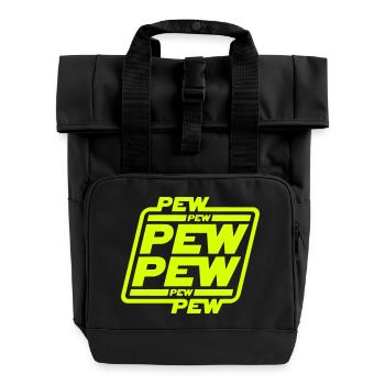 PEW PEW PEW PEWWW - Rolltop Rucksack mit zwei Griffen - Schwarz - Vorne