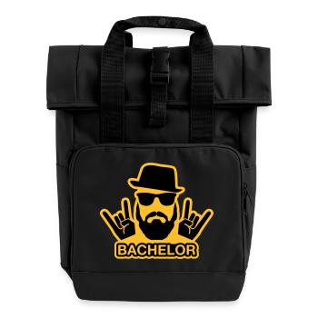 Bachelor T-shirt - bachelor chemise - marié -JGA - Sac à dos Roll Top à deux anses - noir - Devant