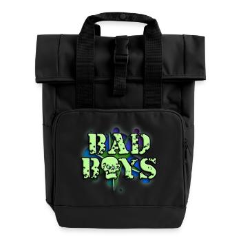 bad_boys_b_012014 - Rolltop Rucksack mit zwei Griffen - Schwarz - Vorne