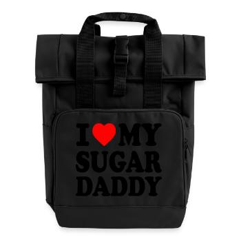 I love my Sugar daddy - Sac à dos Roll Top à deux anses - noir - Devant
