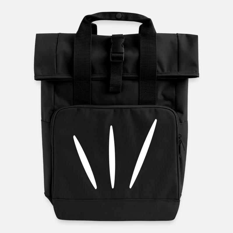 3 Strahlen | glow | Vectorgraphic - Rolltop Rucksack mit zwei Griffen - Schwarz