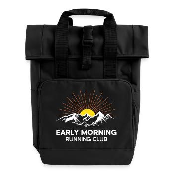 Club de course tôt le matin - Sac à dos Roll Top à deux anses - noir - Devant