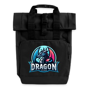 Das Drachen-Team - Rolltop Rucksack mit zwei Griffen - Schwarz - Vorne