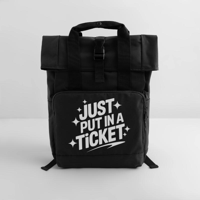 Technischer Support Computerfreak Nerd Rolltop Rucksack mit zwei Griffen