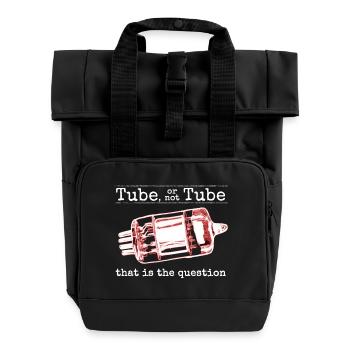 Tube or not Tube - rot - Rolltop Rucksack mit zwei Griffen - Schwarz - Vorne
