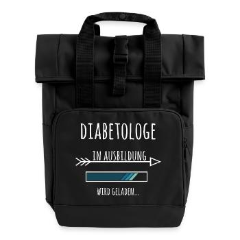 Diabetologe Ausbildung Medizinstudium Arzt Medizin - Rolltop Rucksack mit zwei Griffen - Schwarz - Vorne