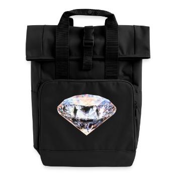 Diamant - Rolltop Rucksack mit zwei Griffen - Schwarz - Vorne