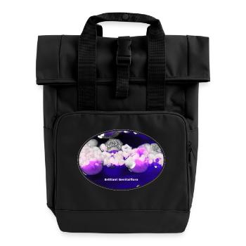 Brilliant genital flora - Roll Top Backpack with Two Handles - black - Front
