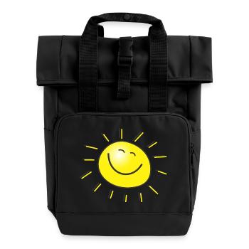 Sonne - Rolltop Rucksack mit zwei Griffen - Schwarz - Vorne