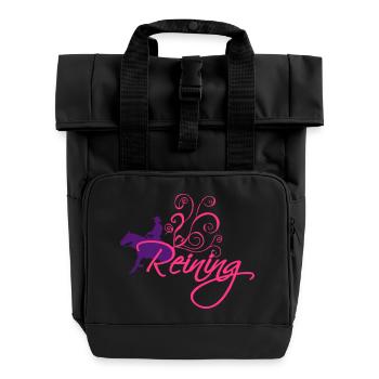 Reining Motif Curseur - Sac à dos Roll Top à deux anses - noir - Devant