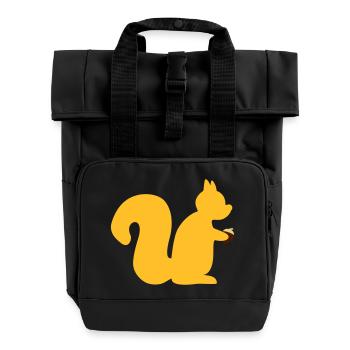 écureuil avec un écrou - Sac à dos Roll Top à deux anses - noir - Devant