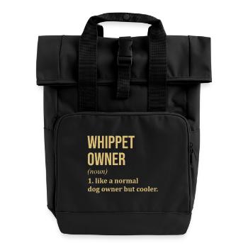 whippet - Rolltop Rucksack mit zwei Griffen - Schwarz - Vorne