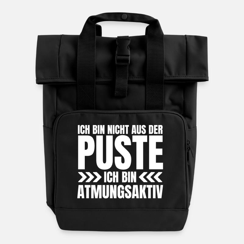 Je ne suis pas à bout de souffle, je suis respirable ! - Sac à dos Roll Top à deux anses - noir