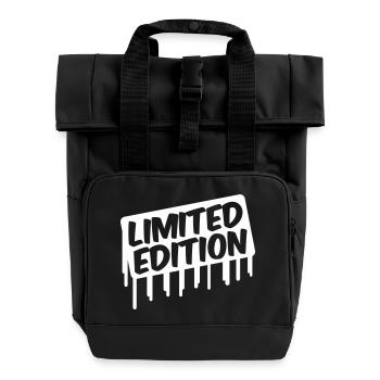 Limited Edition - Rolltop Rucksack mit zwei Griffen - Schwarz - Vorne