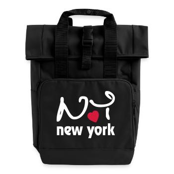 I Love New York - Rolltop Rucksack mit zwei Griffen - Schwarz - Vorne