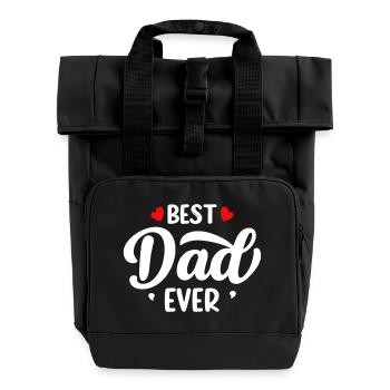 Bester Papa aller Zeiten - Rolltop Rucksack mit zwei Griffen - Schwarz - Vorne