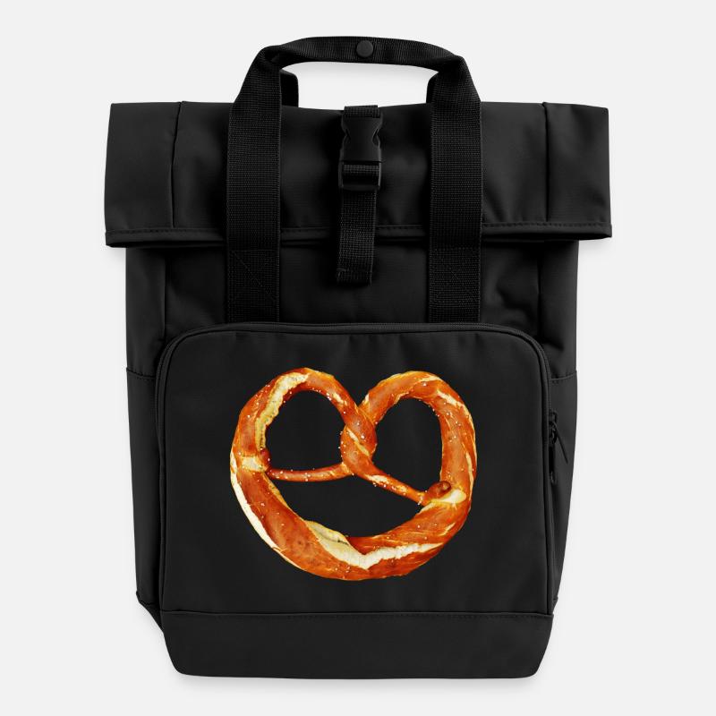 pain baguette broetchen crossaint Baecker pain bu - Sac à dos Roll Top à deux anses - noir