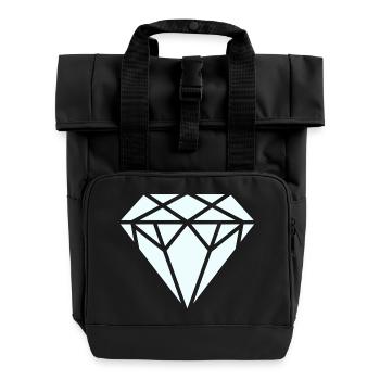 Diamant - Rolltop Rucksack mit zwei Griffen - Schwarz - Vorne