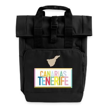 Tenerife / Tenerife - Îles Canaries (Canarias - Sac à dos Roll Top à deux anses - noir - Devant