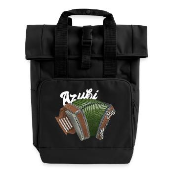 Trainee // light | ZiachON! - Roll Top Backpack with Two Handles - black - Front