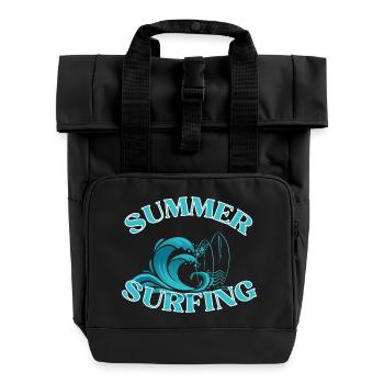 Brandung - Rolltop Rucksack mit zwei Griffen - Schwarz - Vorne