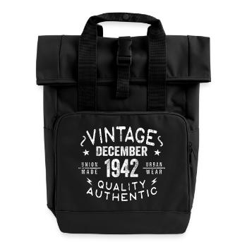 December 1942 - Great since December 1942 - Roll Top Backpack with Two Handles - black - Front