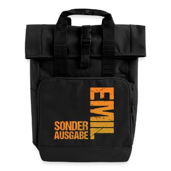 Emil - Rolltop Rucksack mit zwei Griffen - Schwarz - Vorne