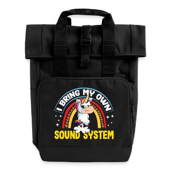 Öffentlicher Pfurz Lustig Unangemessen - Rolltop Rucksack mit zwei Griffen - Schwarz - Vorne