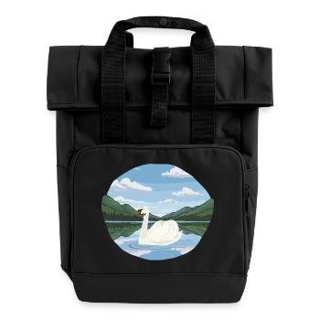 jezioro_z_Swan - Rolltop Rucksack mit zwei Griffen - Schwarz - Vorne