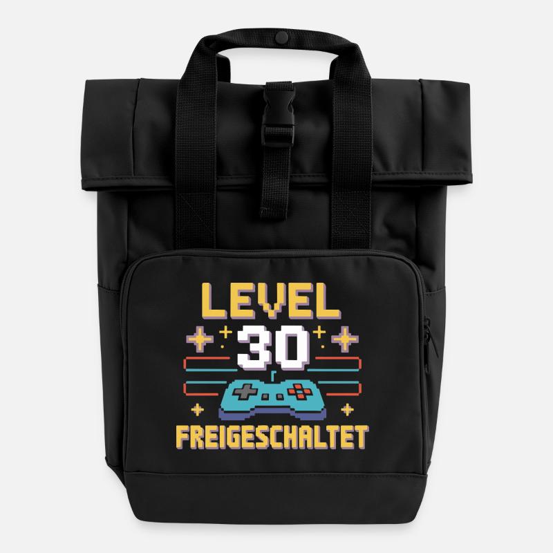 Manette débloquée niveau 30 - Sac à dos Roll Top à deux anses - noir